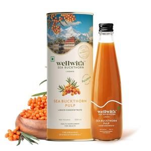 Himalayan Sea Buckthorn Pulp Concentrate 300ml | Cold-Pressed | Makes 50 Glasses