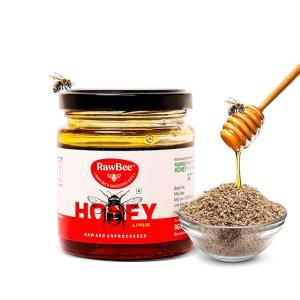 RAWBEE Honey (Ajwain, 500gm) 100% Pure Unprocessed Raw Organic Natural Honey - NABL Tested